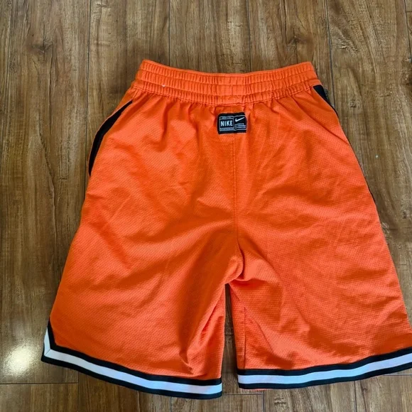 Nike Kids Bright Orange Shorts Black Swoosh Size XL - Picture 6 of 6